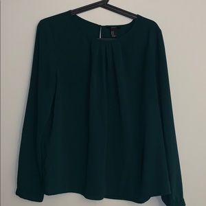 Forest Green Chiffon Blouse